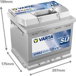 LFS52 Varta Professional Starter DC Leisure Battery 52Ah (930 052 047)